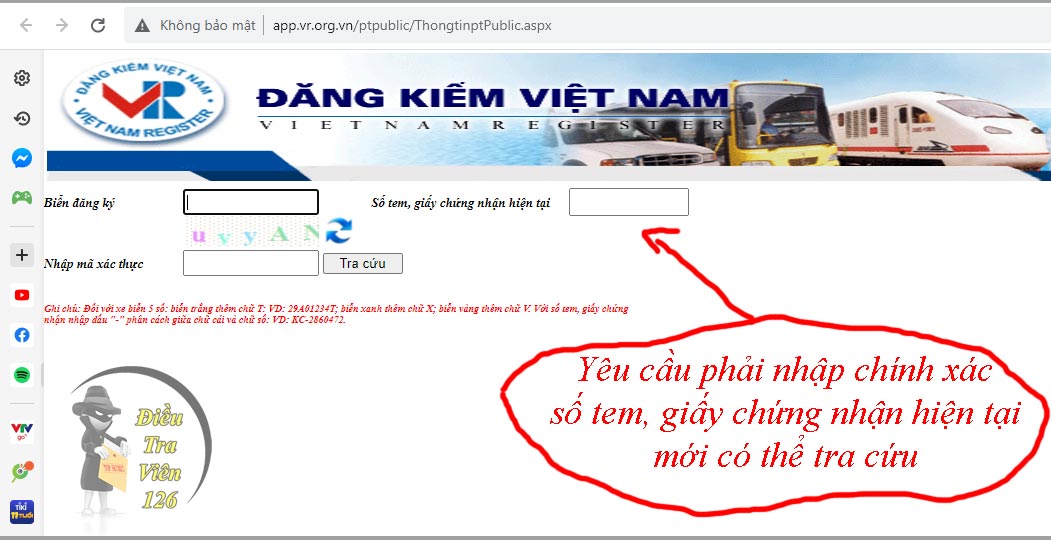 Tra cứu biển số xe ô to không cần số tem, giấy chứng nhận hiện tại
