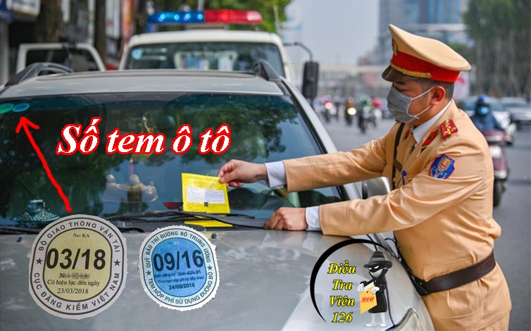 Xem số tem giấy chứng nhận hiện tại của xe oto ở đâu?