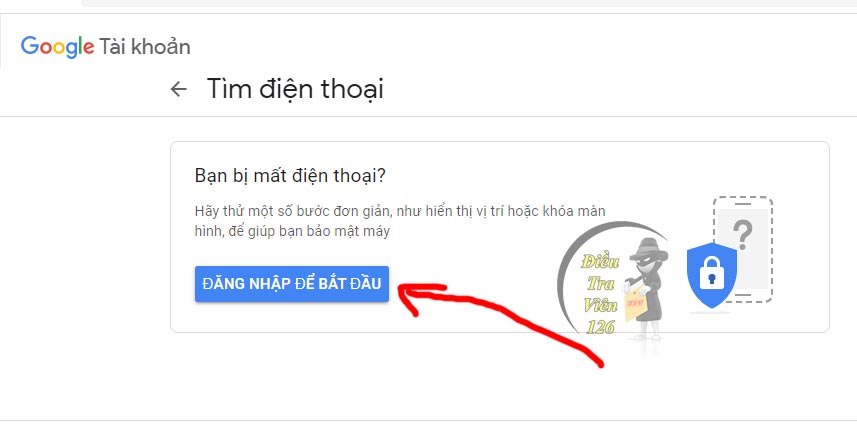 Truy cập vào website Find Your Phone ( hoặc Find My Device ) của Google