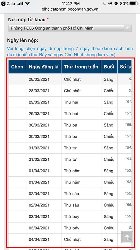 Cách đăng ký làm căn cước công dân gắn chip online qua Zalo