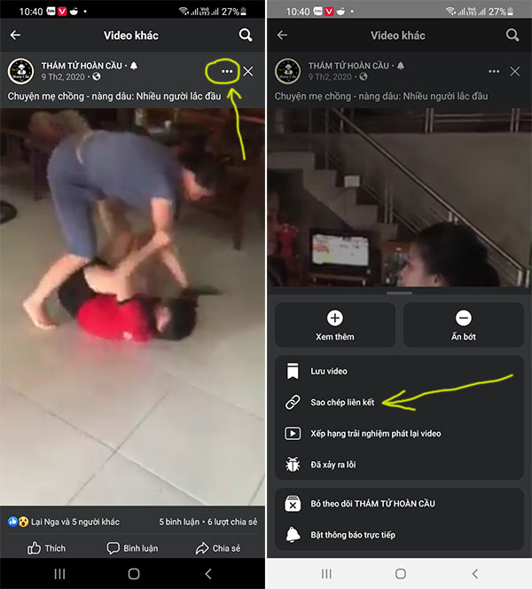 Cách tải video trên Facebook về điện thoại không cần phần mềm