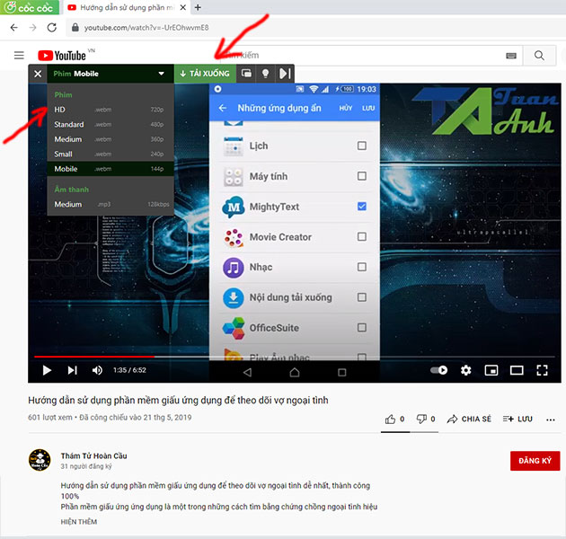 Cách lưu video trên Youtube về máy tính, laptop