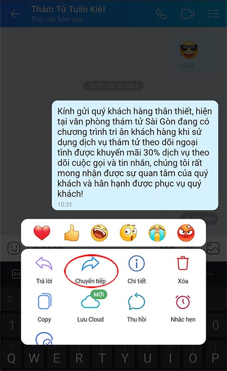 Cách gửi tin nhắn hàng loạt trên Zalo bằng điện thoại