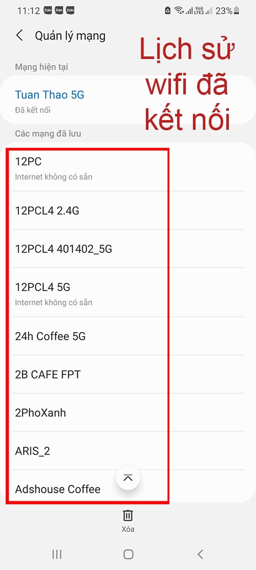 Cách xem lịch sử truy cập Wifi trên điện thoại Android