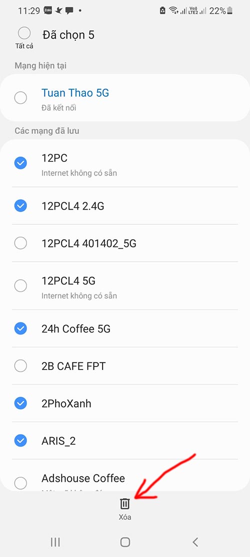 Cách xóa lịch sử kết nối, truy cập wifi trên điện thoại Android