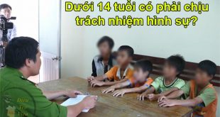 Người dưới 14 tuổi có phải chịu trách nhiệm hình sự không?