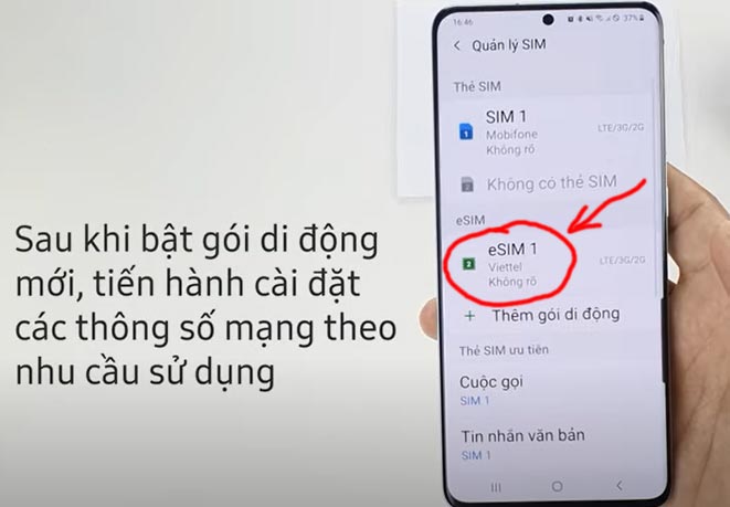 Cách cài đặt, sử dụng eSIM cho điện thoại Samsung (Android)