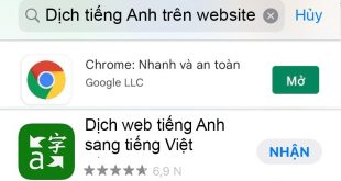 Cách dịch web tiếng anh sang tiếng việt trên điện thoại iPhone Samsung