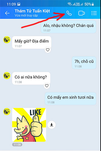 Cách ghi âm cuộc gọi trên Zalo bằng điện thoại