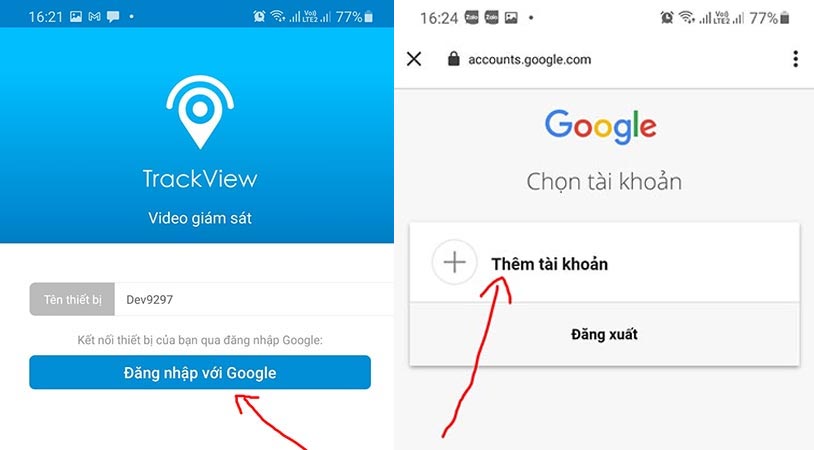 Cách sử dụng TrackView trên điện thoại iPhone, Android