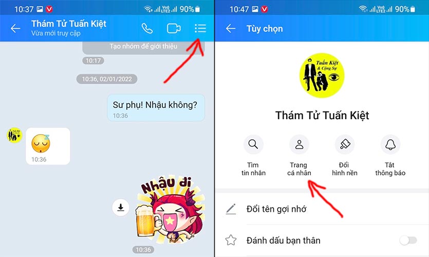 Cách xem nhật ký Zalo của người khác trên điện thoại