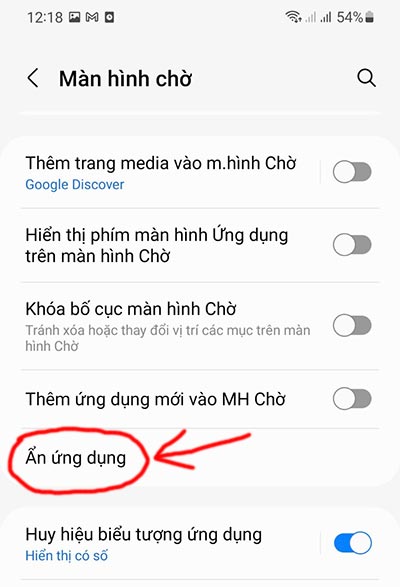 Cách ẩn ứng dụng trên điện thoại Samsung