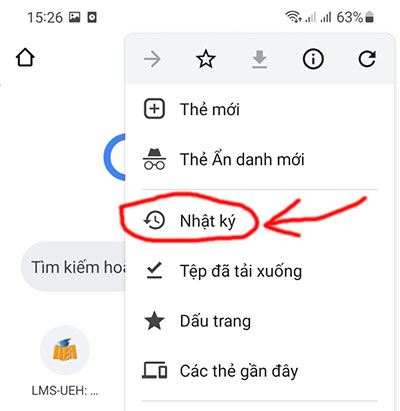 Cách xóa lịch sử tìm kiếm trên Google Chrome Android