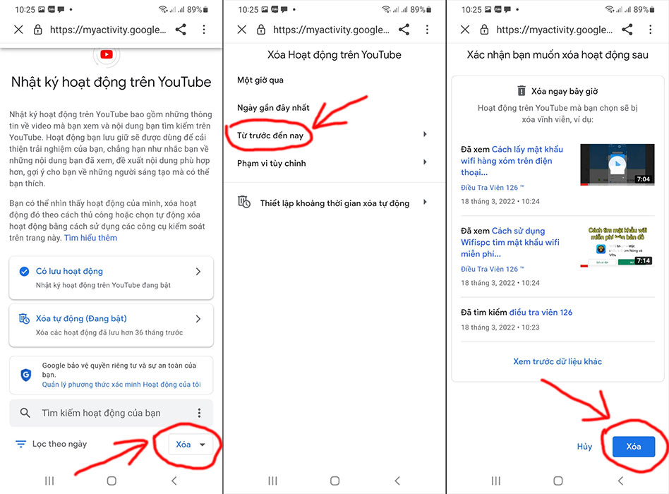 Cách xóa lịch sử tìm kiếm trên YouTube trên iPhone, Android