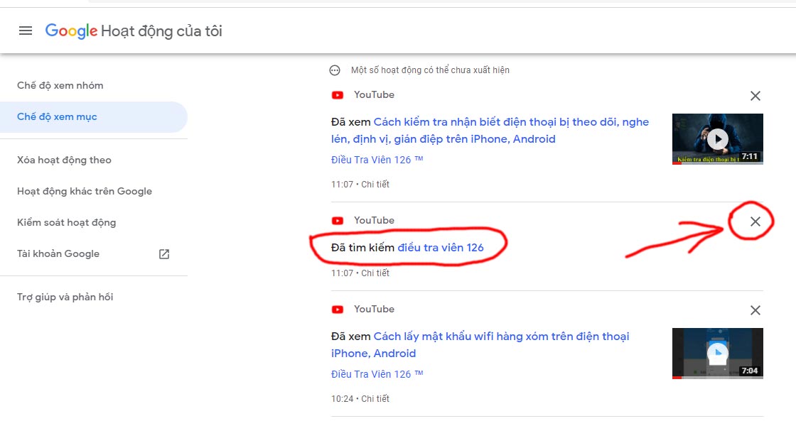 Cách xóa lịch sử tìm kiếm trên YouTube máy tính