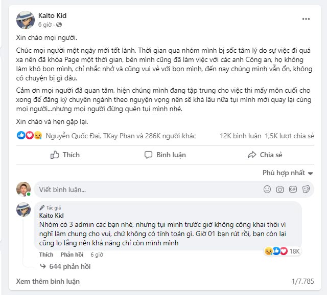 Kaito Kid bị phạt hành chính liên quán đến việc đoán đề văn?