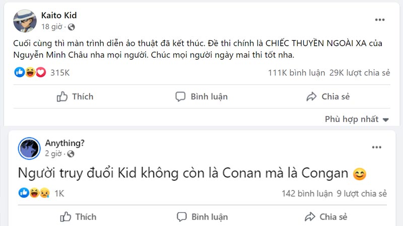 Kaito Kid "trộm" hay dự đoán đề thi đại học chính xác 3 năm liền?